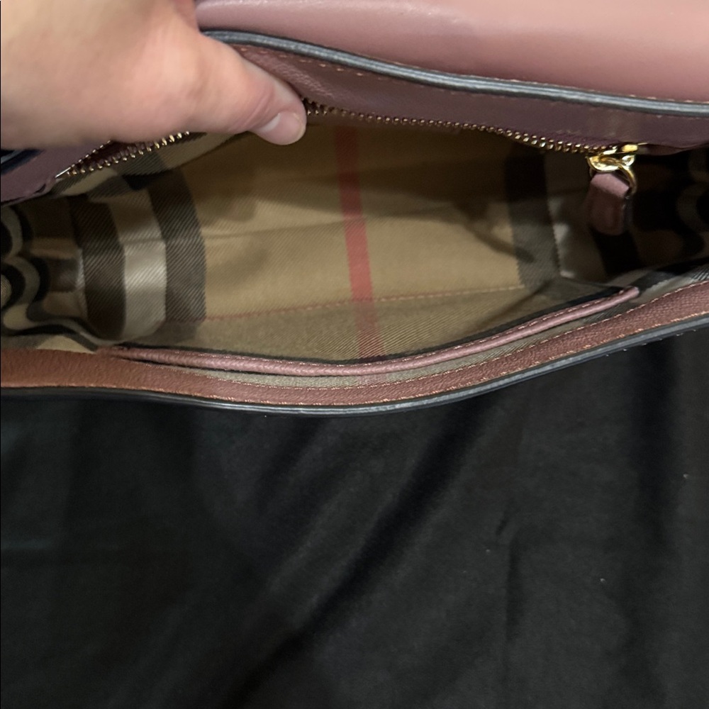 Burberry Dusty Pink Leather Crossbody Bag Gold Hardware - Picture 4 of 15